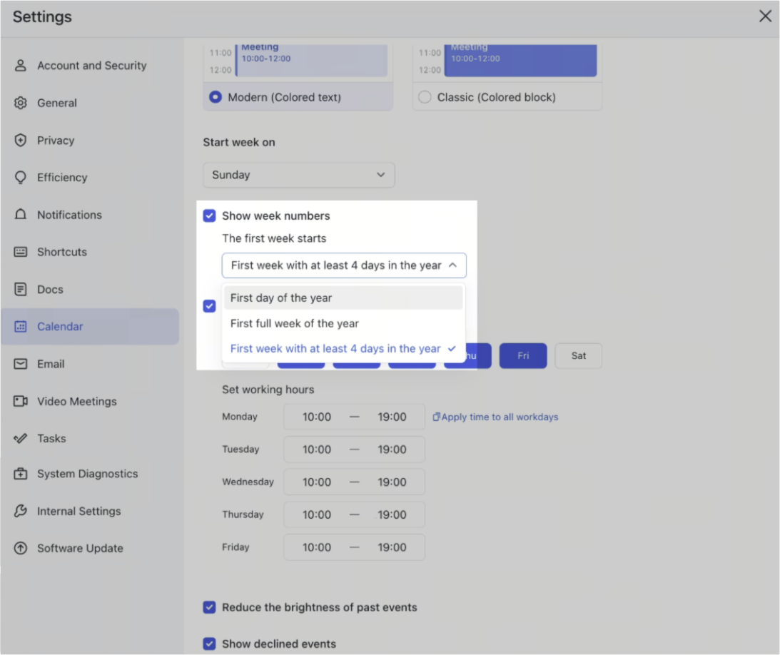cập nhật trong Lark Calendar